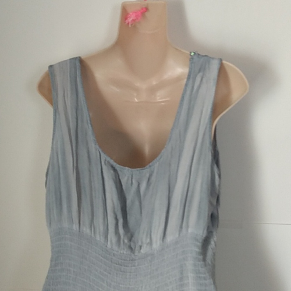 Vtg Milkmaid Blue Rhenfaire Fairy Goth Peasant Dress XL Mlle Gabrielle - Picture 6 of 11